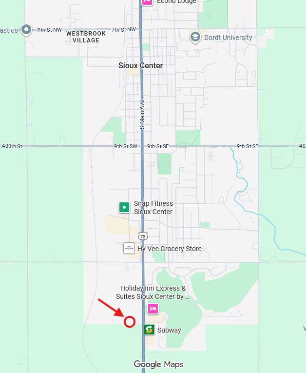 Map showing
          directions to the pantry